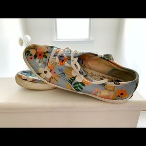 Rifle paper co keds 10 blue floral sneakers